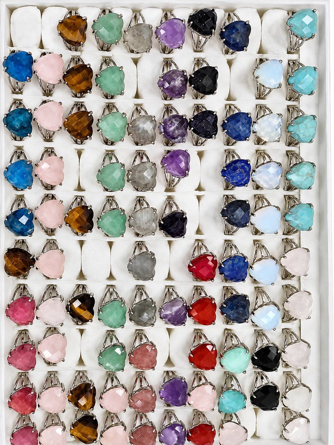 Heart shaped finger rings