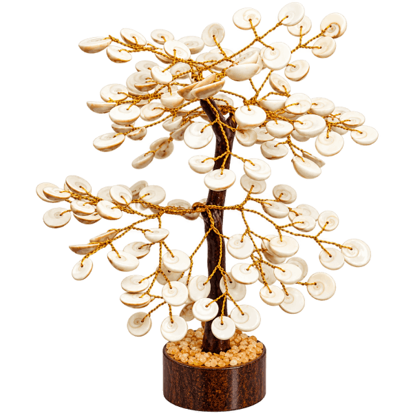 Ivory Beaded Wire Bonsai Tree (1)