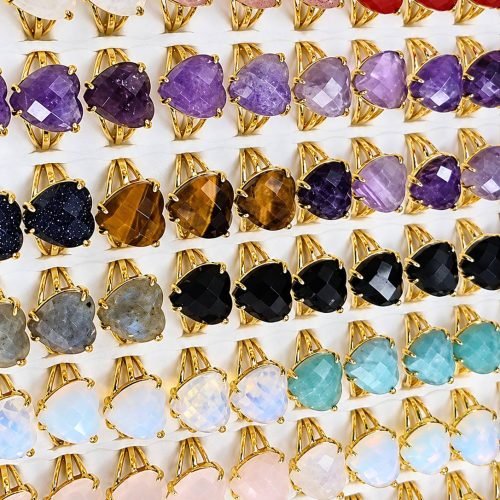 Heart shaped in golden colour finger rings