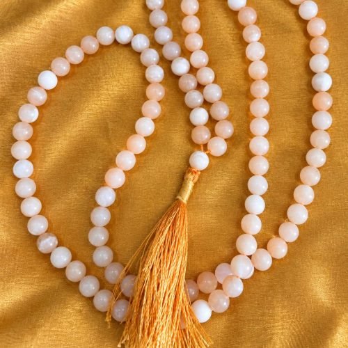 Peach Moonstone Mala